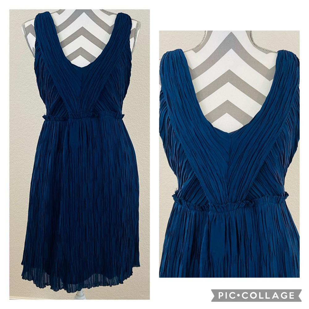 Rag & Bone Navy Blue Silk Cocktail Dress